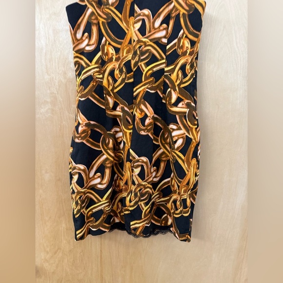 Trina Turk “Aptos” Chain Print Black and Brown Dress - Picture 11 of 15